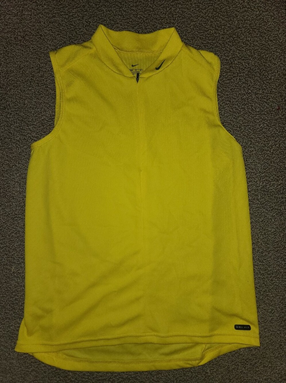 Nike Yellow Sleeveless Athletic Tank Top